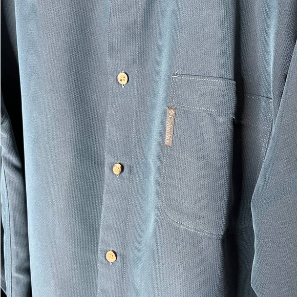 Columbia Men's Omni Shield Button-Down Shirt Size XL in Teal - Picture 2 of 6
